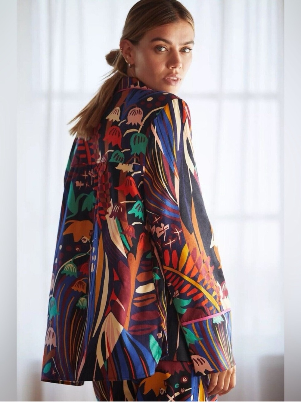 $78 Retail Anthropologie Masha Volnova Lounge Pajama Top Size XXS - Picture 2 of 9